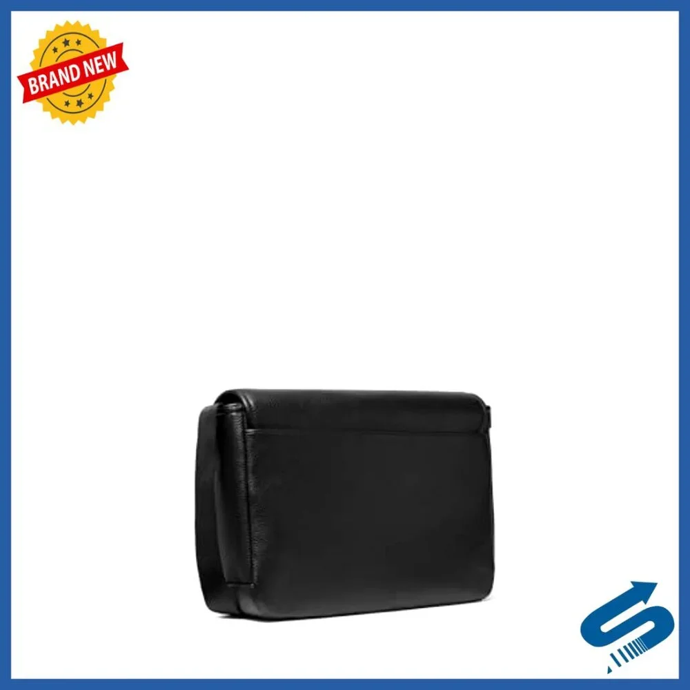 Men's Messenger Bag with Adjustable Strap, 15L Capacity, Polyurethane Exterior